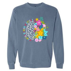 Mental Health Matters Plant Lovers Gardening Garment-Dyed Sweatshirt