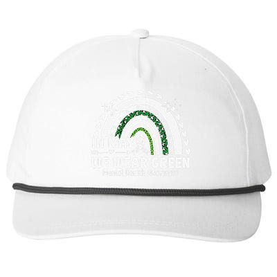 Mental Health Matters We Wear Green Mental Health Awareness Snapback Five-Panel Rope Hat