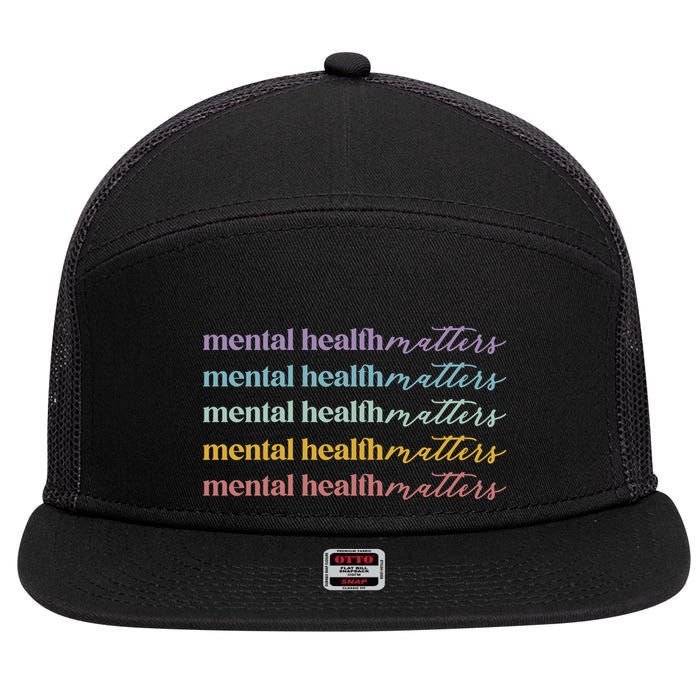 Mental Health Matters 7 Panel Mesh Trucker Snapback Hat