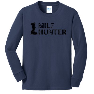 Milf Hunter Kids Long Sleeve Shirt