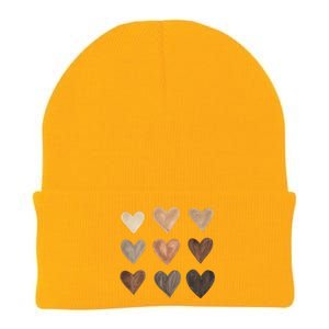 Melanin Hearts Knit Cap Winter Beanie