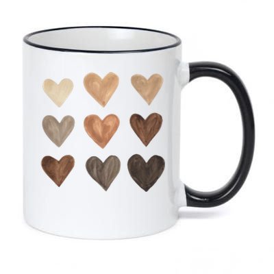 Melanin Hearts 11oz Black Color Changing Mug