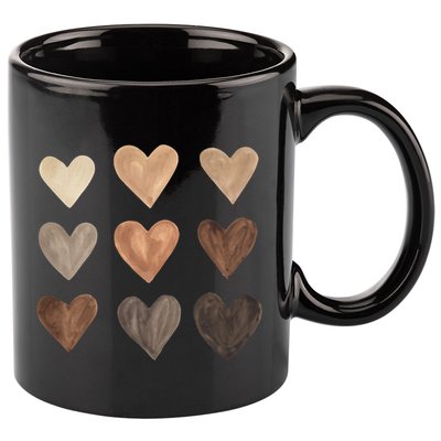 Melanin Hearts 11oz C Handle Ceramic Mug