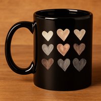 Melanin Hearts 11oz C Handle Ceramic Mug