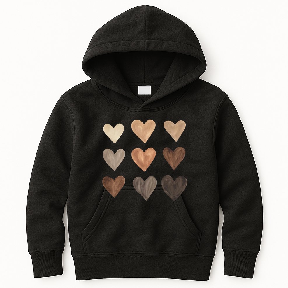 Melanin Hearts Kids Hoodie