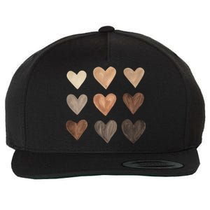 Melanin Hearts Wool Snapback Cap