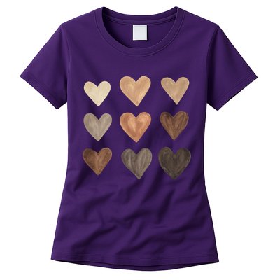 Melanin Hearts Womens T-Shirt