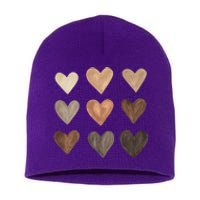 Melanin Hearts Short Acrylic Beanie