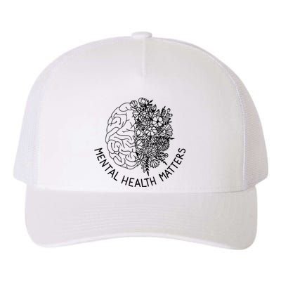 Mental Health Matters Human Brain Illness Awareness Yupoong Adult 5-Panel Trucker Hat