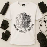 Mental Health Matters Human Brain Illness Awareness Cooling Performance Crew T-Shirt
