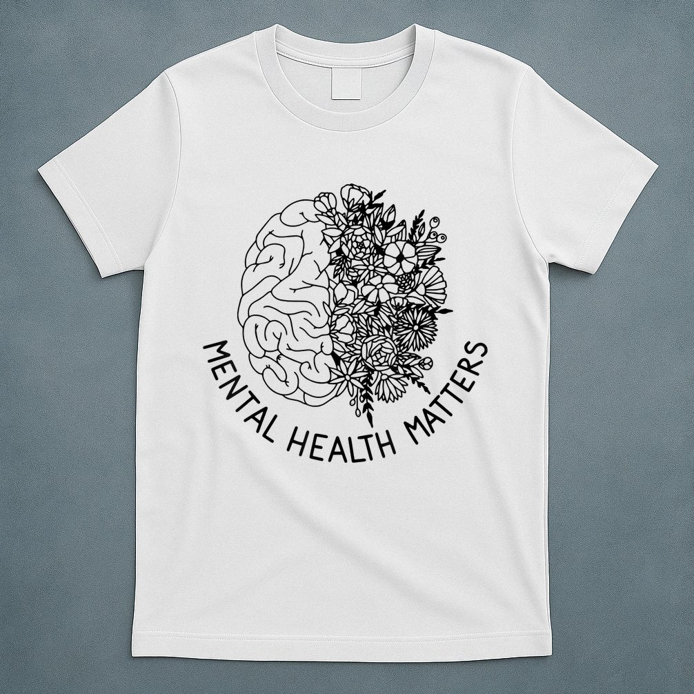 Mental Health Matters Human Brain Illness Awareness T-Shirt