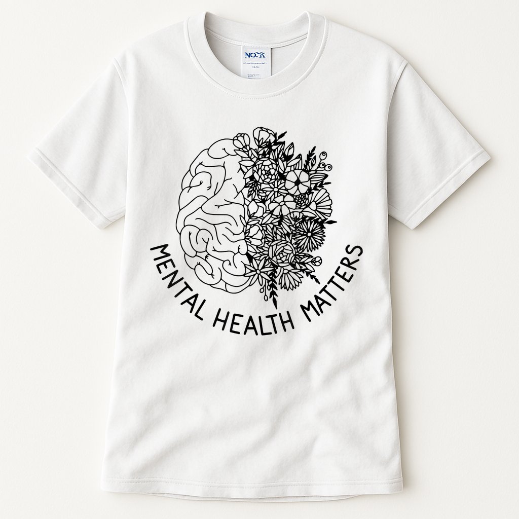 Mental Health Matters Human Brain Illness Awareness Tall T-Shirt