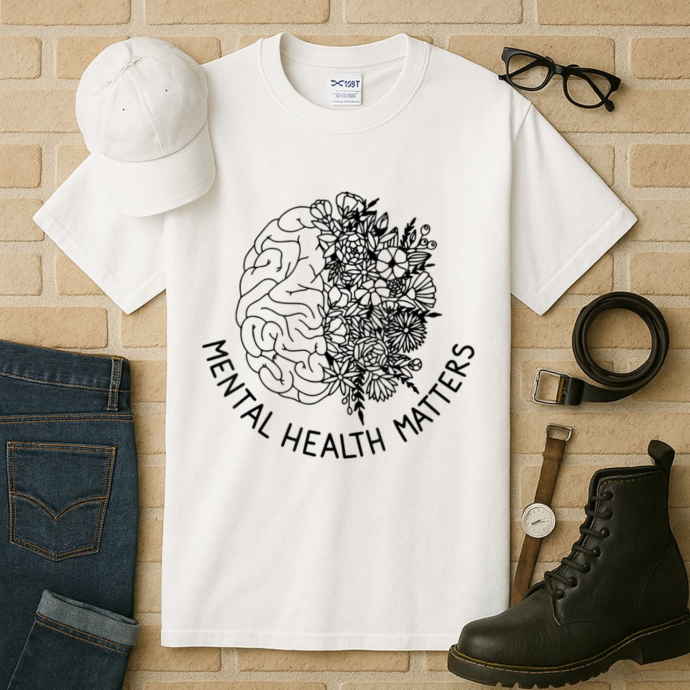 Mental Health Matters Human Brain Illness Awareness Tall T-Shirt