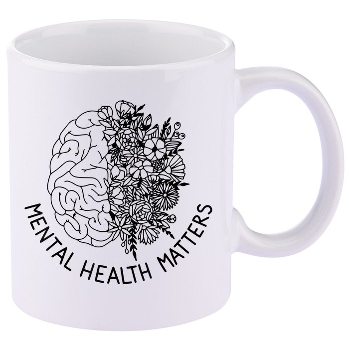 Mental Health Matters Human Brain Illness Awareness 11oz C Handle Ceramic Mug