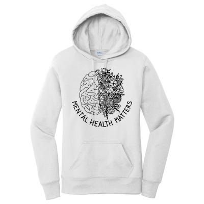Mental Health Matters Human Brain Illness Awareness Women's Pullover Hoodie