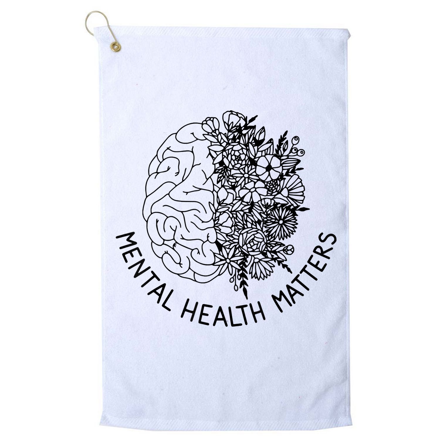 Mental Health Matters Human Brain Illness Awareness Golf Towel