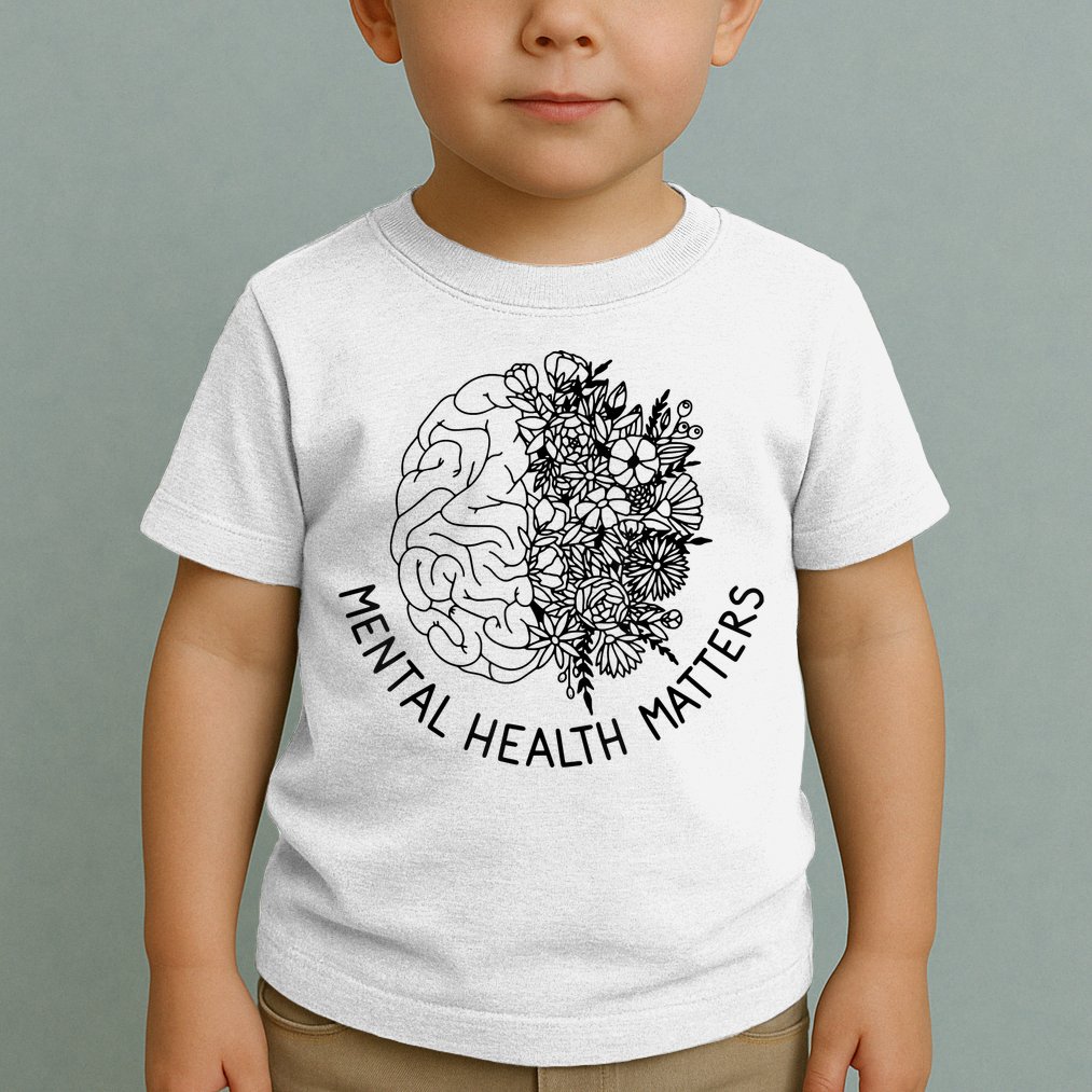 Mental Health Matters Human Brain Illness Awareness Toddler T-Shirt