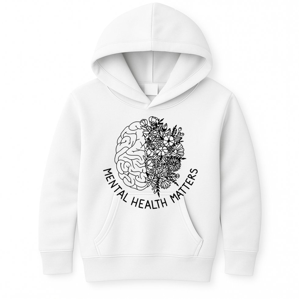 Mental Health Matters Human Brain Illness Awareness Kids Hoodie