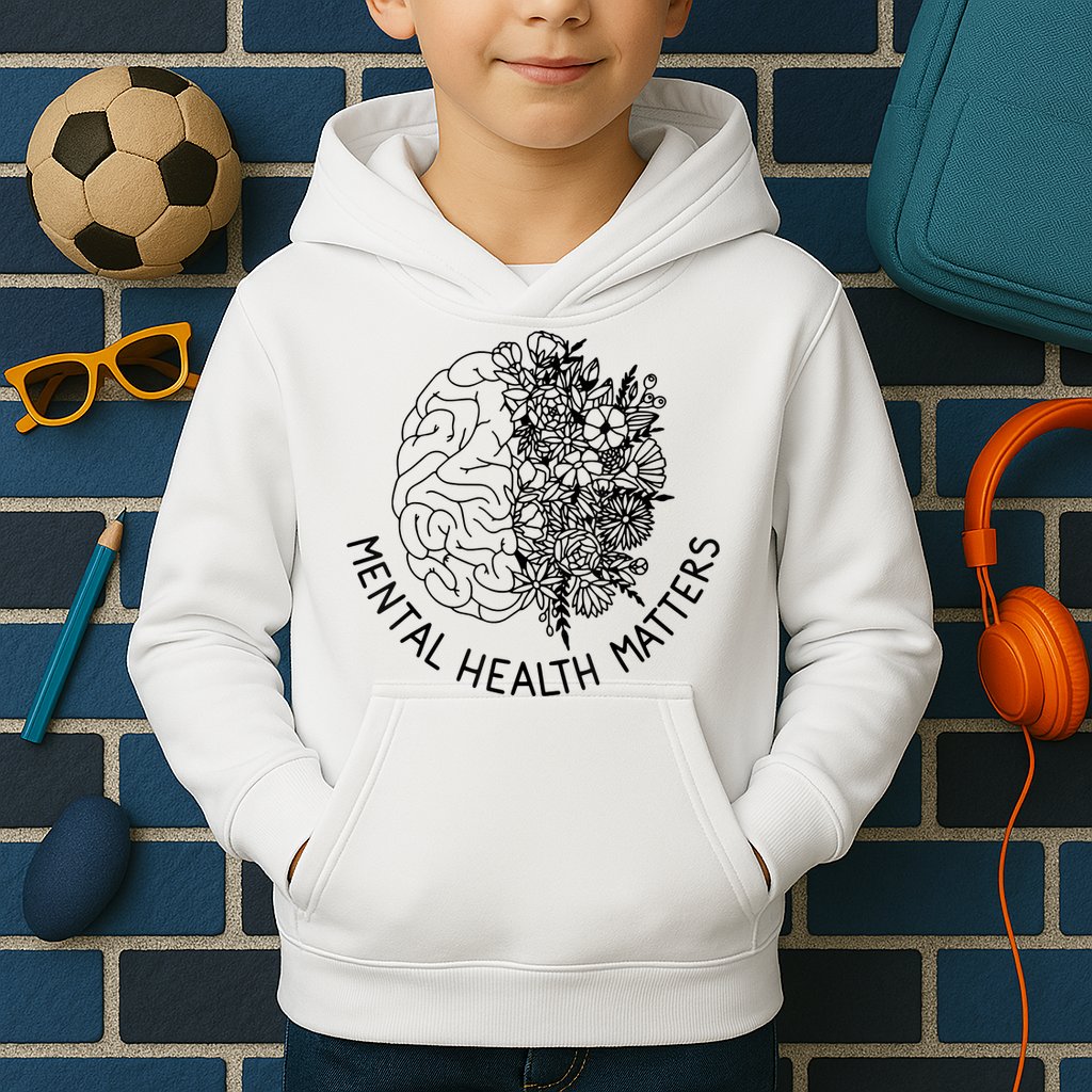 Mental Health Matters Human Brain Illness Awareness Kids Hoodie