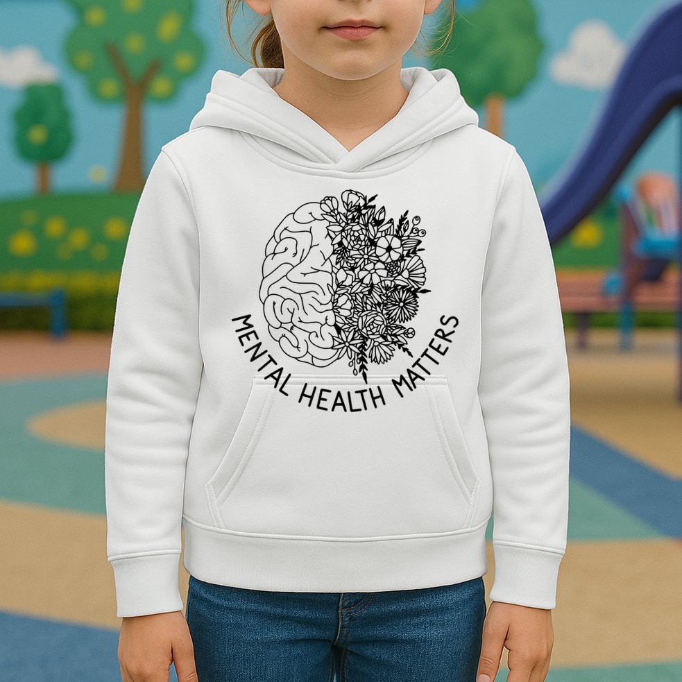 Mental Health Matters Human Brain Illness Awareness Kids Hoodie