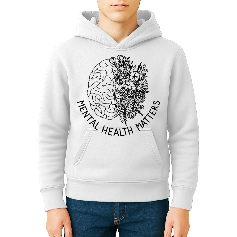 Mental Health Matters Human Brain Illness Awareness Kids Hoodie