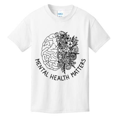 Mental Health Matters Human Brain Illness Awareness Kids T-Shirt