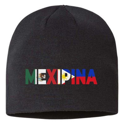 Mexipina Half Mexican Filipina With Mexico Philippines Flag Sustainable Beanie
