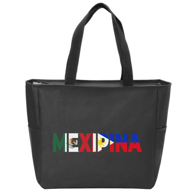 Mexipina Half Mexican Filipina With Mexico Philippines Flag Zip Tote Bag