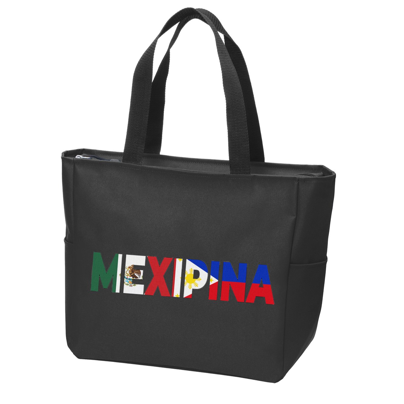 Mexipina Half Mexican Filipina With Mexico Philippines Flag Zip Tote Bag