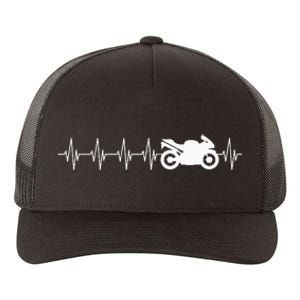 Motorcycle Heartbeat Yupoong Adult 5-Panel Trucker Hat