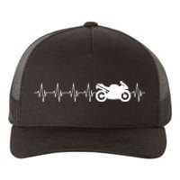 Motorcycle Heartbeat Yupoong Adult 5-Panel Trucker Hat