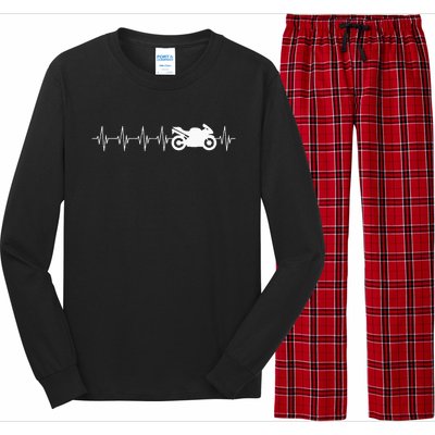 Motorcycle Heartbeat Long Sleeve Pajama Set