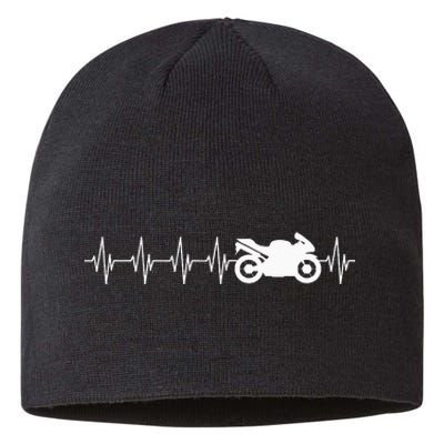 Motorcycle Heartbeat Sustainable Beanie