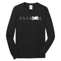 Motorcycle Heartbeat Tall Long Sleeve T-Shirt