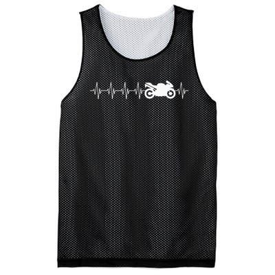 Motorcycle Heartbeat Mesh Reversible Basketball Jersey Tank