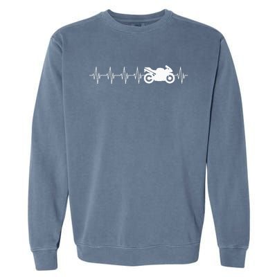 Motorcycle Heartbeat Garment-Dyed Sweatshirt