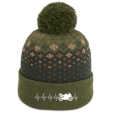 Motorcycle Heartbeat The Baniff Cuffed Pom Beanie