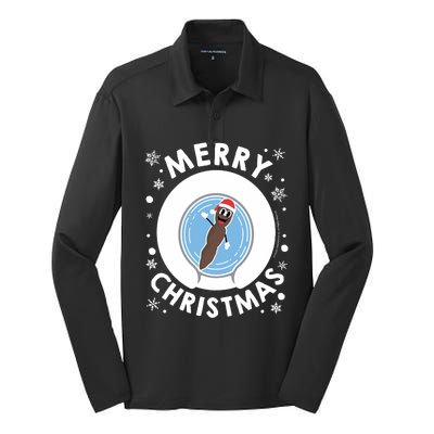 Mr Hankey Merry Christmas Silk Touch Performance Long Sleeve Polo