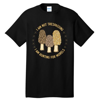 Mushroom Hunting Mycology Foraging Morel Tall T-Shirt