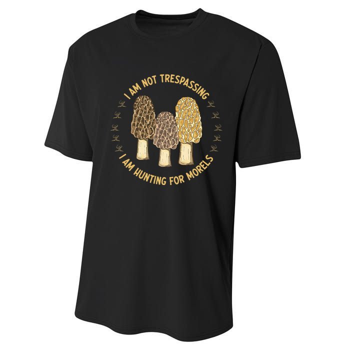 Mushroom Hunting Mycology Foraging Morel Performance Sprint T-Shirt