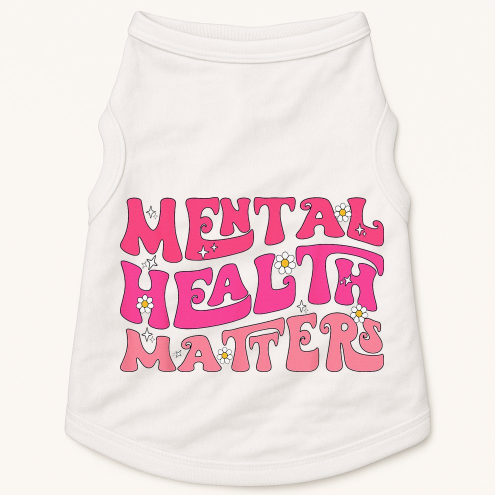 Mental Health Matters Groovy Psychologist Therapy Squad Doggie Tank