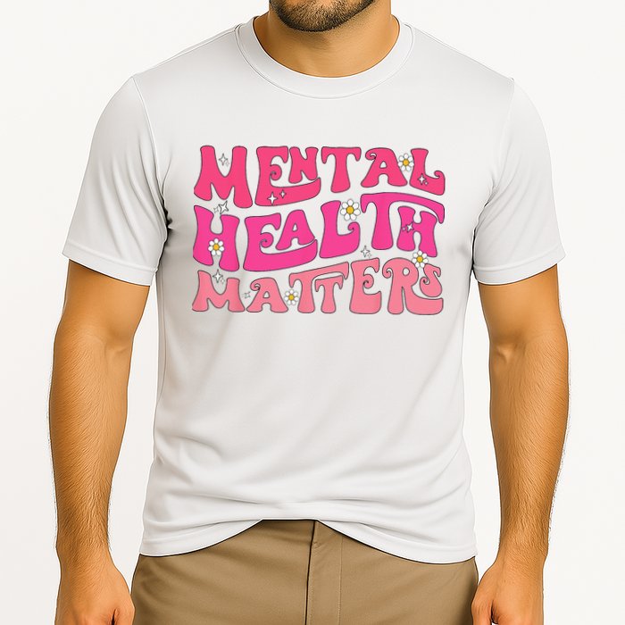 Mental Health Matters Groovy Psychologist Therapy Squad Cooling Performance Crew T-Shirt