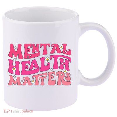 Mental Health Matters Groovy Psychologist Therapy Squad 11oz C Handle Ceramic Mug