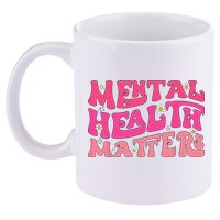 Mental Health Matters Groovy Psychologist Therapy Squad 11oz C Handle Ceramic Mug