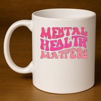 Mental Health Matters Groovy Psychologist Therapy Squad 11oz C Handle Ceramic Mug