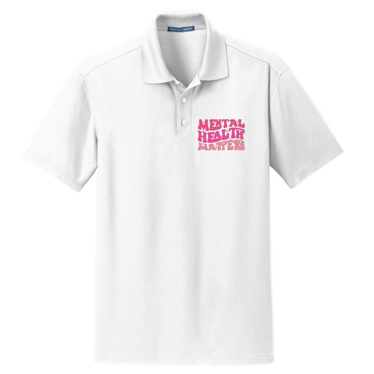 Mental Health Matters Groovy Psychologist Therapy Squad Dry Zone Grid Polo