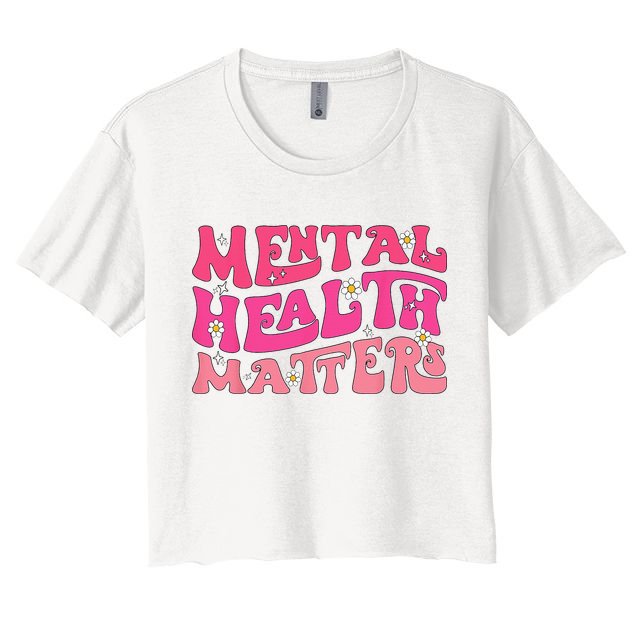 Mental Health Matters Groovy Psychologist Therapy Squad Crop Top