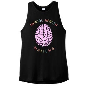 Mental Health Matters Brain Ladies PosiCharge Tri-Blend Wicking Tank