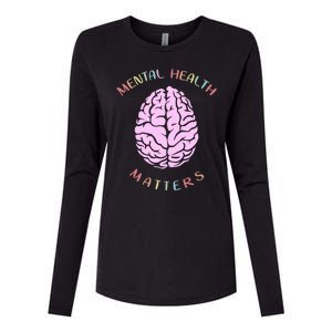 Mental Health Matters Brain Womens Cotton Relaxed Long Sleeve T-Shirt