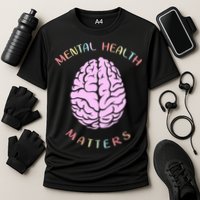 Mental Health Matters Brain Cooling Performance Crew T-Shirt